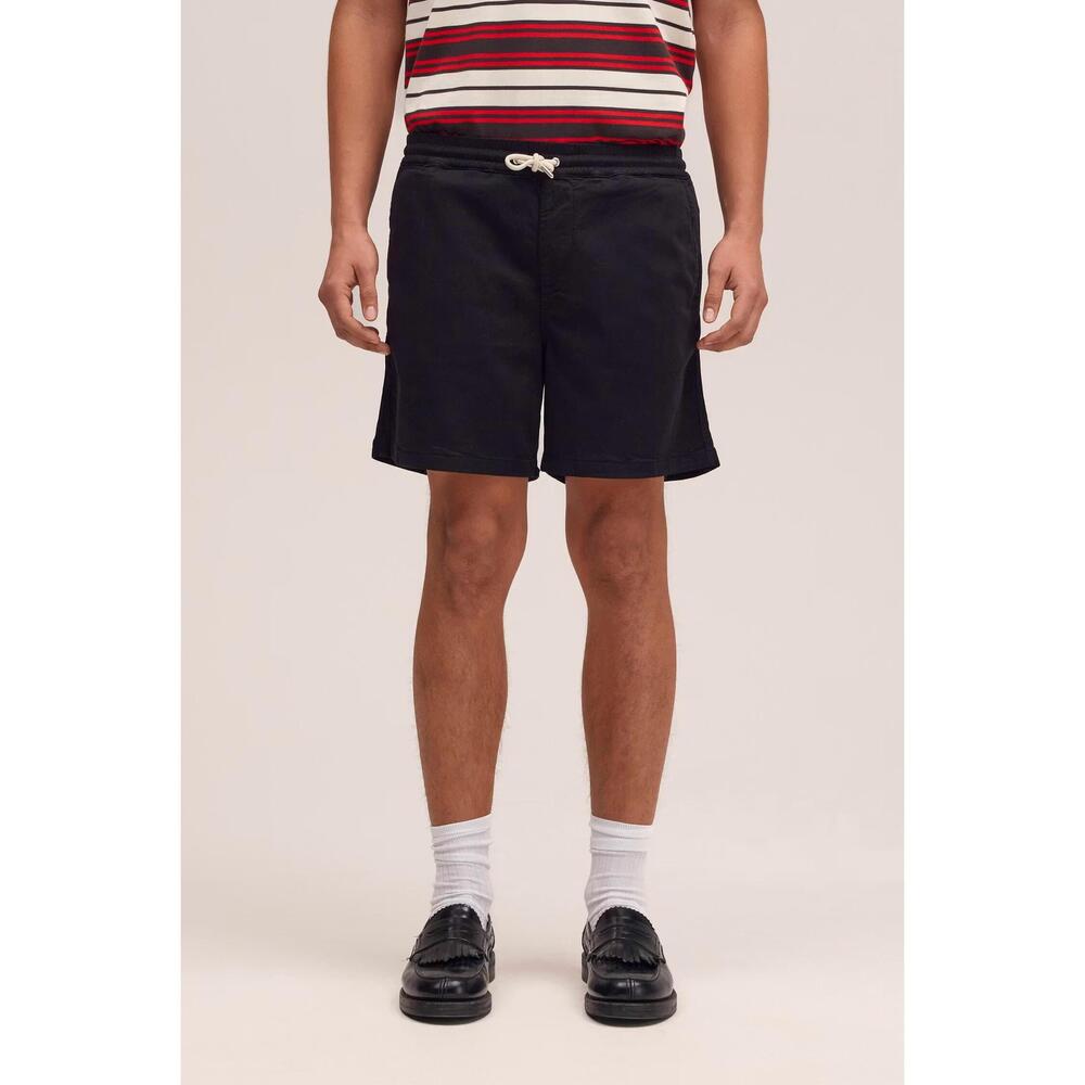 NEW NN07 gregor drawstring short in black